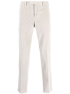 Pt Torino Corduroy Slim-cut Trousers In Grau