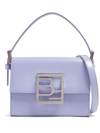 By Far Logo-plaque Leather Shoulder Bag In Blau