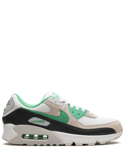 Nike Air Max 90 Sneakers In White And Green