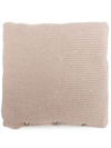 BRUNELLO CUCINELLI SEQUIN-EMBELLISHED RIBBED-KNIT CUSHION