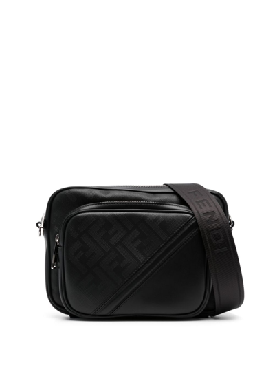 Fendi Leather Camera Bag In Black