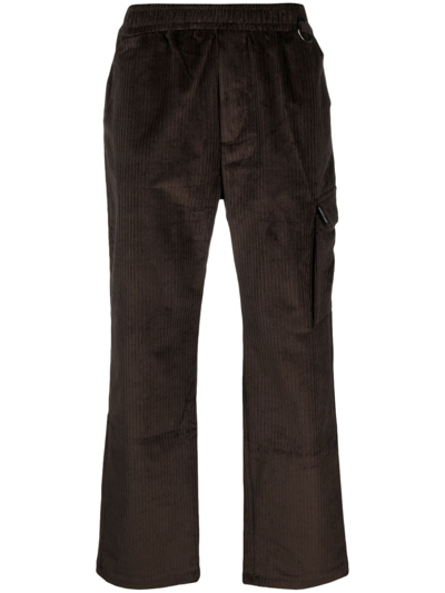 FAMILY FIRST CORDUROY VELVET-FINISH CARGO TROUSERS