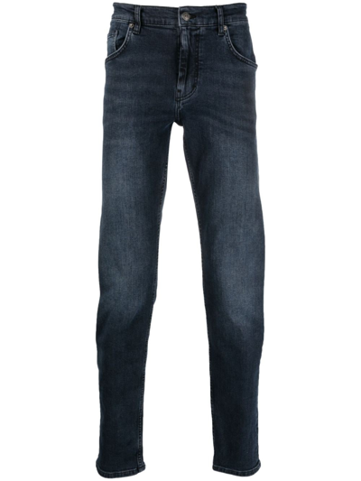 J. Lindeberg Jay Active Slim-cut Jeans In Blau