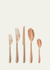 Christofle Lame De  Copper 5-piece Flatware Set In Copper