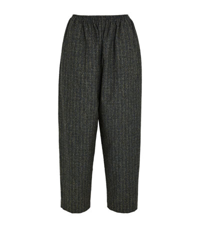 Eskandar Longer Japanese Wool Trouser In Tealdark