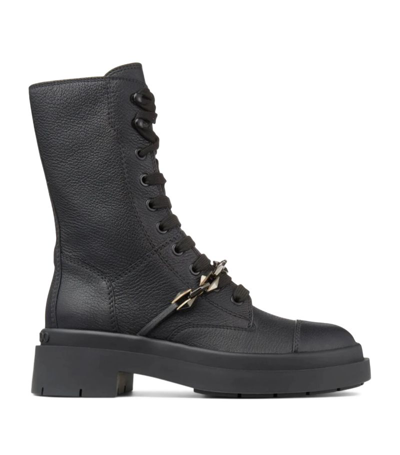 Jimmy Choo Nari Leather Boots In Black