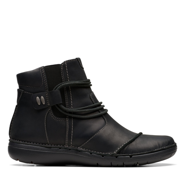 Clarks Un.loop (black Leather) Women's Slip On Shoes - Lyst