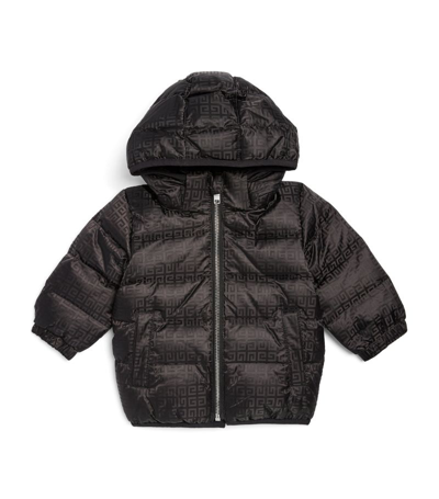 Givenchy Kids Logo Print Puffer Coat (6-36 Months) In Black