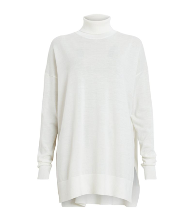 Allsaints Merino Wool Gala Sweater In Chalk White