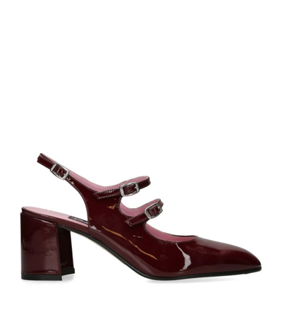 Carel Womens Wine Banana Patent-leather Mary Jane Heels Eur 39.5 / 6.5 Uk In Vernis_bordeaux