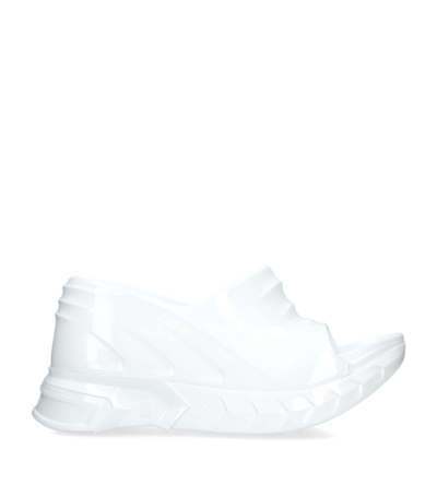 Givenchy Marshmallow Rubber Wedge Slide Sandals In White