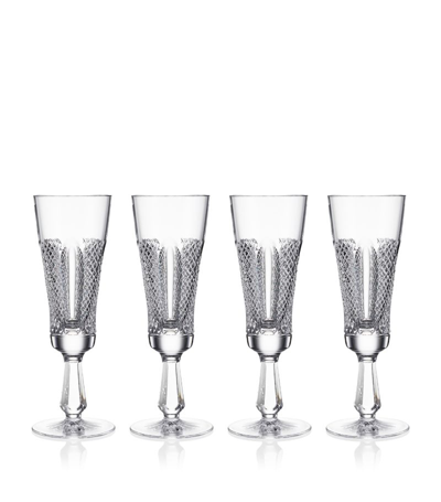 Waterford Set Of 4 Crystal Hibernia Mastercraft Champagne Flutes (175ml) In Clear