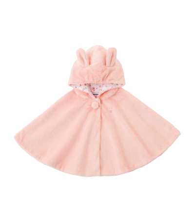 Miki House Kids' Faux Fur Cape In Pink