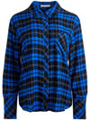 ALICE AND OLIVIA FINELY CHECK-PATTERN FLANNEL SHIRT