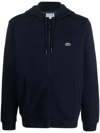 LACOSTE LOGO-EMBROIDERED ZIP-UP HOODIE