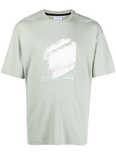 Calvin Klein Photo-print Summer T-shirt In Green