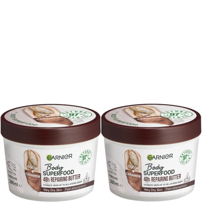 Garnier Body Superfood, Nourishing Body Cream Duos - Cocoa & Ceramide In Pink