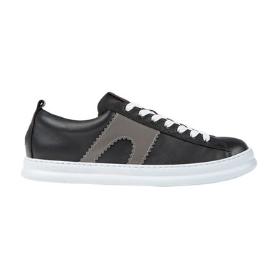 Camper Runner Four Leather Sneakers In Black