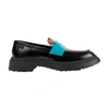 Camper Walden Leather Loafers In Blue