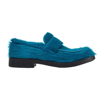 Camperlab Yakari Cosmic Calf Hair Loafers In Blue