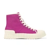 Camperlab Roz Canvas High-top Sneakers In Medium_purple