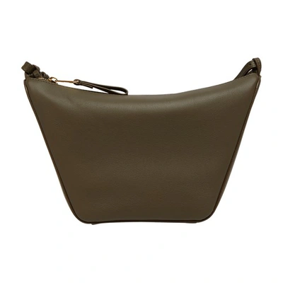 Loewe Hammock Mini Hobo Bag In Dark_khaki_green