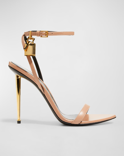Tom Ford 105mm Lock Stiletto Sandals In Pink