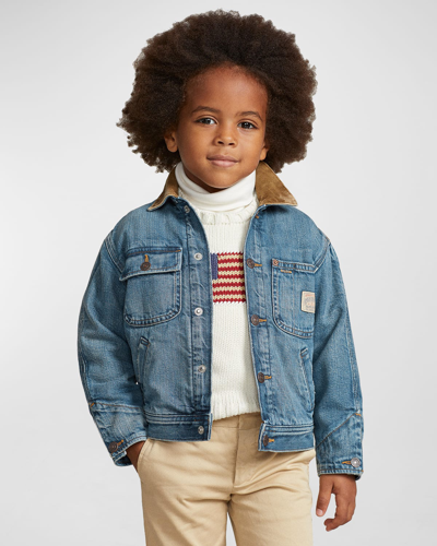 Ralph Lauren Kids' Dungaree Jkt-outerwear-trucker Jacket In Blue