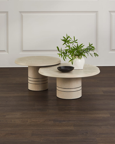 Interlude Home Hunt Nesting Cocktail Tables, Set Of 2 In Animal Print