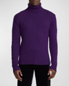 Ralph Lauren Men's Cashmere Turtleneck Sweater In Zrmt Prpl
