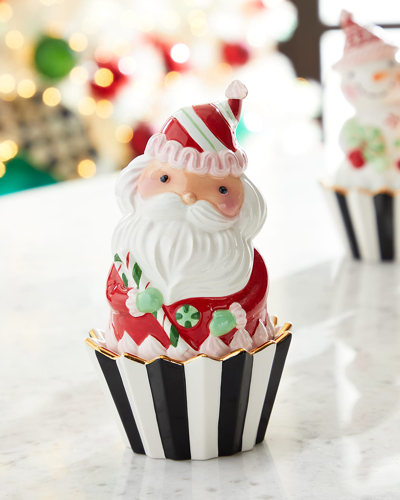 Mackenzie-childs Holiday Sweets Santa Cupcake Box