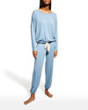 Eberjey Gisele Slouchy Pajama Set In Vista Blue