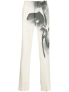 ALEXANDER MCQUEEN ORCHID-PRINT TAILORED TROUSERS