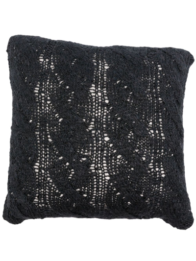 Brunello Cucinelli Sequin-embellished Cable-knit Cushion In 灰色