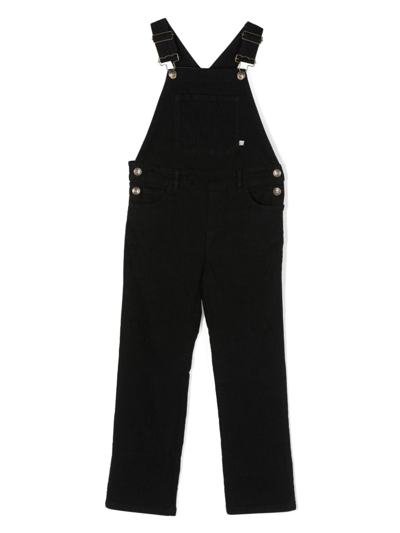 Bonpoint Kids' Denim Jumpsuit In Black