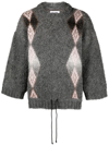 Magliano Brushed-effect Knitted Drawstring Jumper In Grey