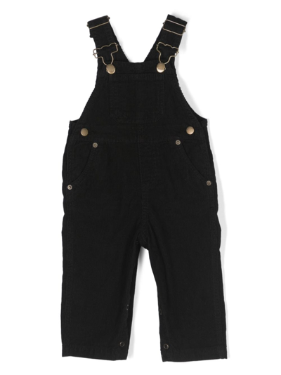 Bonpoint Babies' Hook-fastening Corduroy Dungarees In Black