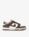 NIKE NIKE WOMEN'S SAIL CACAO WOW DUNK LOW PERFORATED LEATHER LOW-TOP TRAINERS