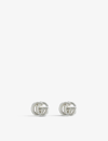 Gucci Womens Silver Gg Marmont Sterling-silver Stud Earrings In Silver