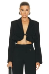 Jacquemus La Veste Croissant Virgin Wool Jacket In Black
