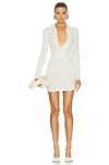 Jacquemus La Robe Bahia Viscose Jersey Mini Dress In White