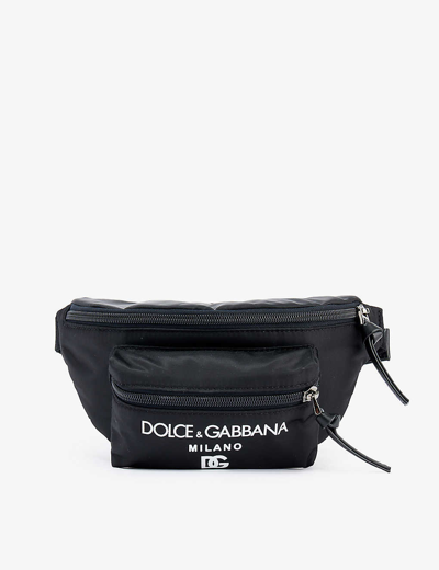 Dolce & Gabbana Kids' Marsupio Logo-print Shell Bumbag In Nero