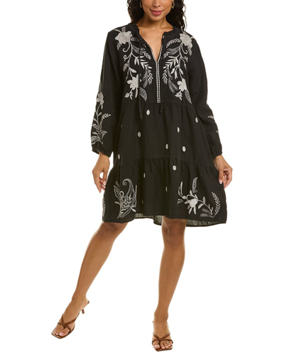 Johnny Was Frankie Embroidered Cutout Mini Dress In Black | ModeSens