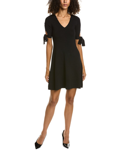525 America Two Color Bow Fit & Flare Dress In Black | ModeSens