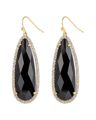 Eye Candy La Eye Candy Los Angeles The Luxe Collection 14k Plated Cz Earrings In Black