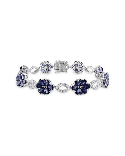 Diamond Select Cuts 14k 13.79 Ct. Tw. Diamond & Blue Sapphire Bracelet