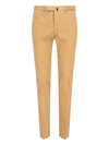 Incotex Cotton Trousers With Back Pocket And Belt Loops In Beige