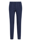 Incotex Straight Leg Trousers With Pockets And Loops In Blue