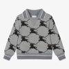 BURBERRY BOYS GREY & BLACK EQUESTRIAN KNIGHT SWEATSHIRT