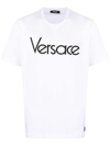 Versace Tribute` Embroidery T-shirt In White